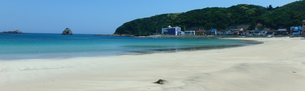 下田のビーチ海水浴場外浦